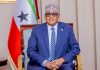 Somaliland President Urged to Prioritize Merit in Cabinet Appointments Somaliland President Abdirahman Mohamed Abdullahi Irro sitting in a chair with the Somaliland flag displayed behind him.