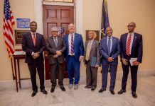 Somaliland President Holds Talks with US Congress Members on Capitol Hill Somaliland President Abdirahman Irro meeting U.S. Congressman John Rose on Capitol Hill