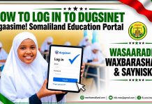 Somaliland Education Ministry Faces Questions Over Proposed 4.6% Deduction From Secondary School Fees Somaliland Education Portal Dugsinet login page and Ministry of Education and Science branding